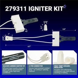 [Lifetime Warranty] 338906 Gas Dryer Flame Sensor & 279311 Igniter & 279834 Gas Valve Solenoid Coils - Fits for Whirlpool Kenmore Maytag Dryers - Replaces WP338906 AP3094251 PS334310 12001349 thumbnail 7