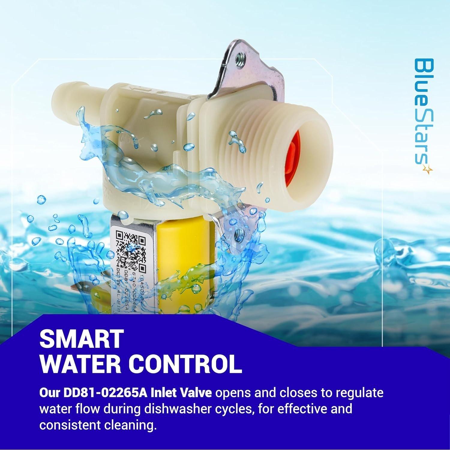 [Lifetime Warranty] DD81-02265A Dishwasher Water Inlet Valve - Compatible with Samsung Parts 6740000046A 10A50100 PD00044305 AP6244375 PS12085633 - Fits Models DW80N3030US DW80M2020US DW50T6060US image 3