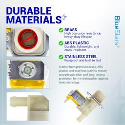 [Lifetime Warranty] DD81-02265A Dishwasher Water Inlet Valve - Compatible with Samsung Parts 6740000046A 10A50100 PD00044305 AP6244375 PS12085633 - Fits Models DW80N3030US DW80M2020US DW50T6060US thumbnail 6