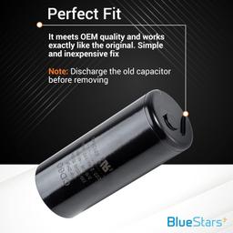 [Lifetime Warranty] 216-259 uF MFD 220-250 VAC 50/60 Hz SC0080 CD60 Round Motor Start Capacitor - Fits AC Motor Run, Fan Start, Heat Pump thumbnail 2