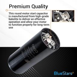 [Lifetime Warranty] 216-259 uF MFD 220-250 VAC 50/60 Hz SC0080 CD60 Round Motor Start Capacitor - Fits AC Motor Run, Fan Start, Heat Pump thumbnail 4