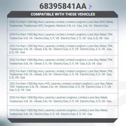 [Lifetime Warranty] Exhaust Bracket Muffler Support Assembly 68395841AA thumbnail 6