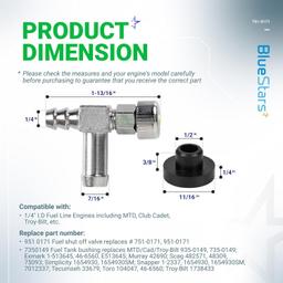 [Lifetime Warranty] 951-0171 751-0171 Fuel Shut Off Valve thumbnail 2