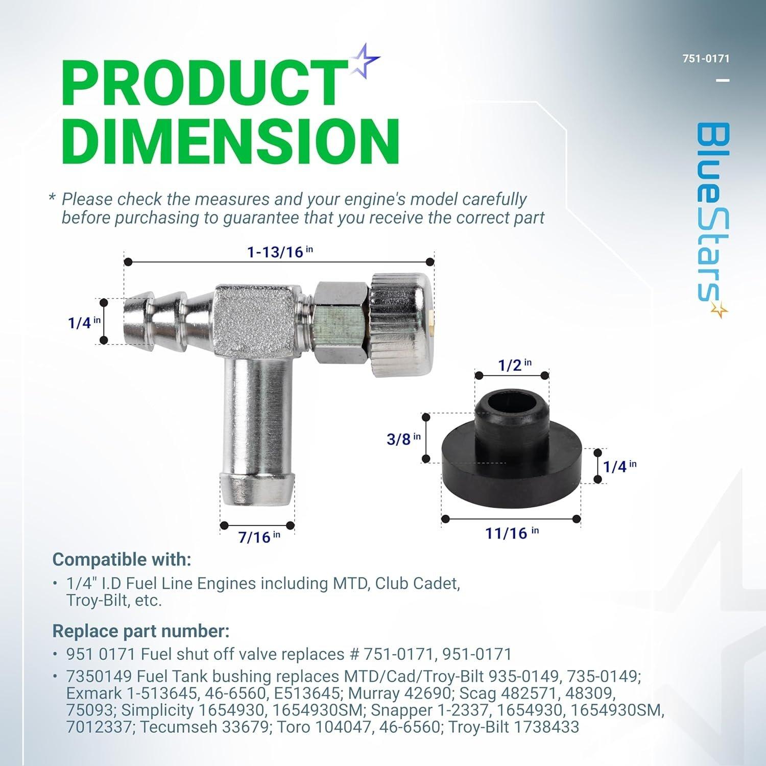 [Lifetime Warranty] 951-0171 751-0171 Fuel Shut Off Valve image 2
