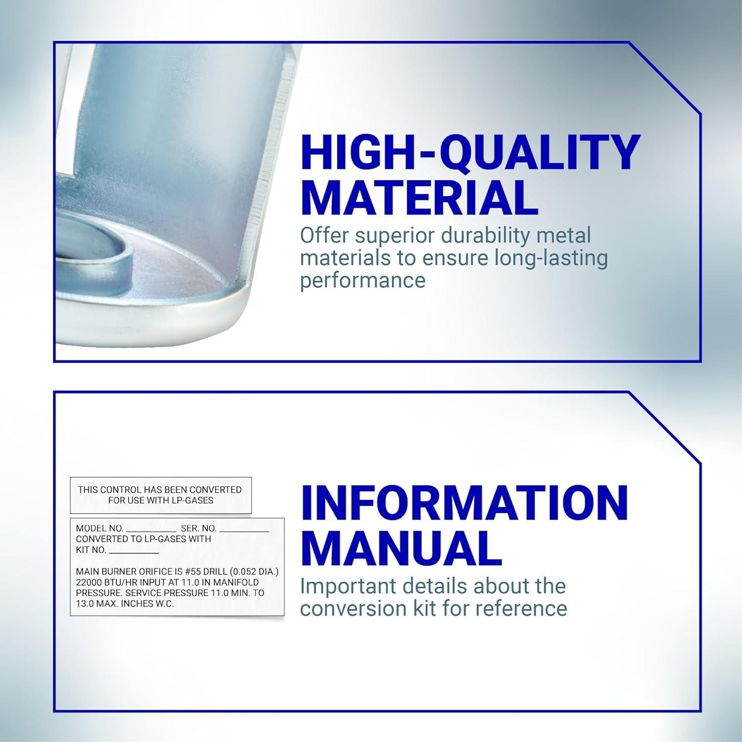 [Lifetime Warranty] WE25X217 Liquid Propane Conversion Kit - Compatible with GE Hotpoint RCA Gas Dryers - Replaces WE25M0032 WE25M32 WE25X0190 WE25X0214 PD00022776 AP2044396 image 4
