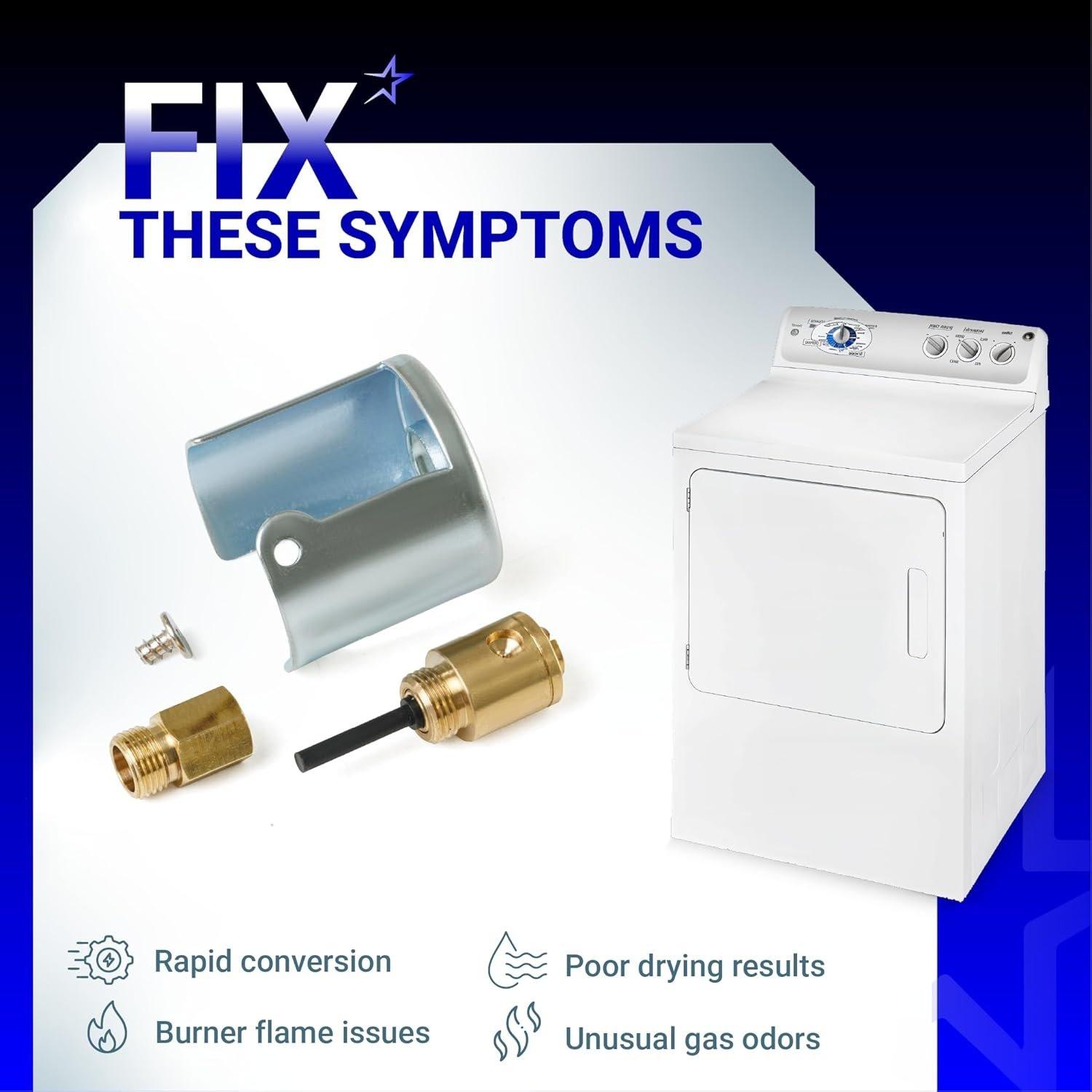 [Lifetime Warranty] WE25X217 Liquid Propane Conversion Kit - Compatible with GE Hotpoint RCA Gas Dryers - Replaces WE25M0032 WE25M32 WE25X0190 WE25X0214 PD00022776 AP2044396 image 3