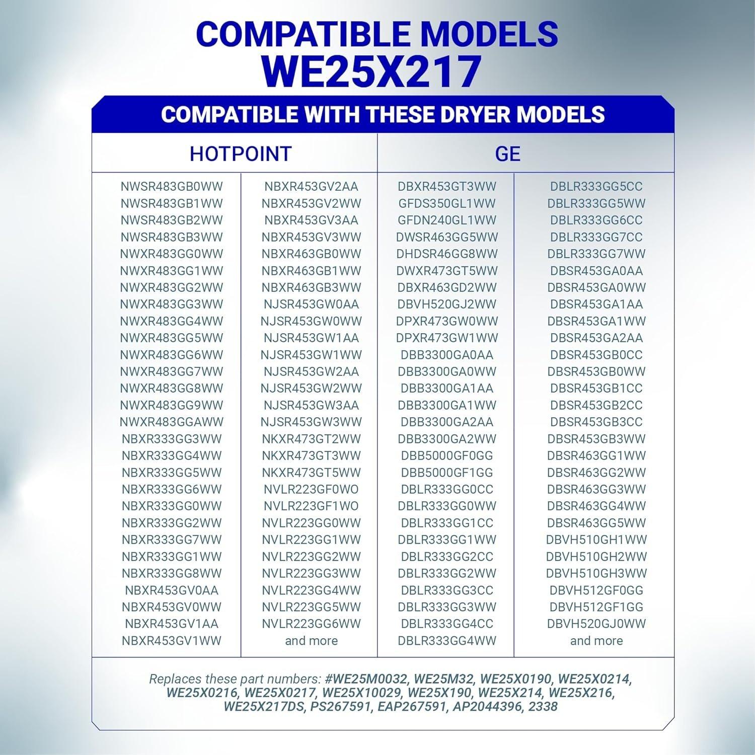 [Lifetime Warranty] WE25X217 Liquid Propane Conversion Kit - Compatible with GE Hotpoint RCA Gas Dryers - Replaces WE25M0032 WE25M32 WE25X0190 WE25X0214 PD00022776 AP2044396 image 1