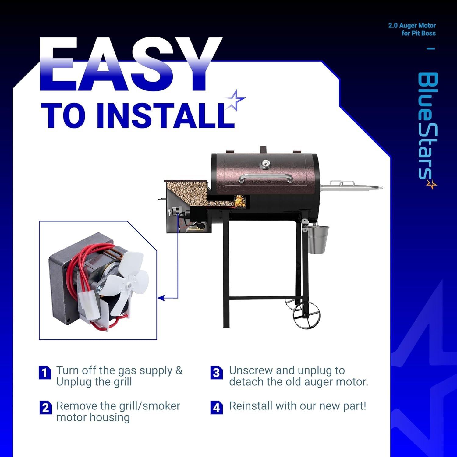 [Lifetime Warranty] 2.0RPM Grill Auger Motor 120V 60Hz 2 Pole image 3