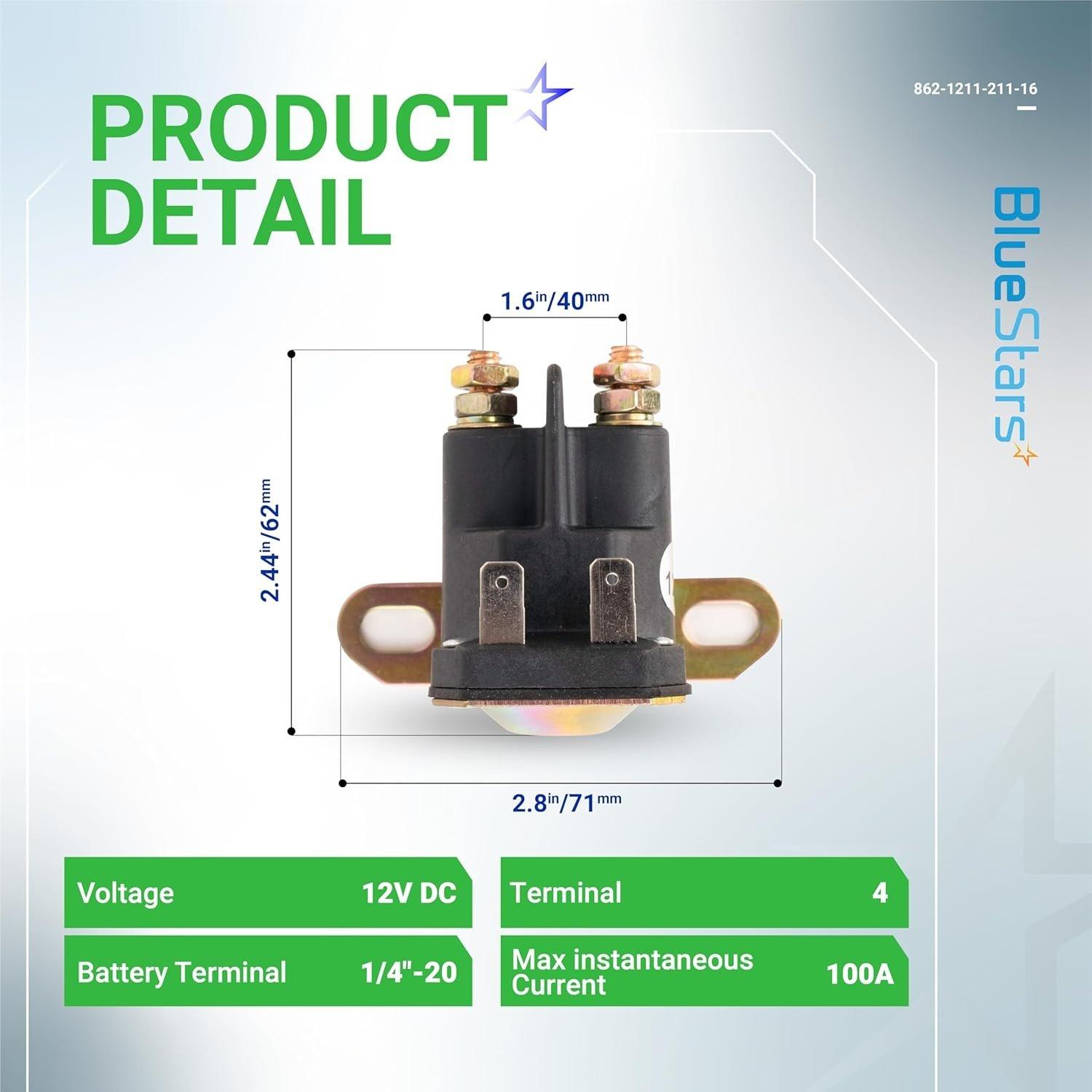[Lifetime Warranty] 862-1211-211-16 AM138068 Starter Solenoid Relay 12V image 1