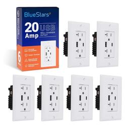 Electrical USB Wall Charger Outlet 20 Amp USB Type C & Type A thumbnail 0