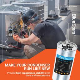 [Lifetime Warranty] [UL Certified] 70+7.5 uF MFD 370/440 VAC Round Dual Run Capacitor - Fits Air Conditioner or Heat Pump Condenser thumbnail 3