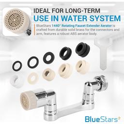 2 Packs 1080° Swivel Faucet-Extender Universal Sink-Water-Aerator thumbnail 4