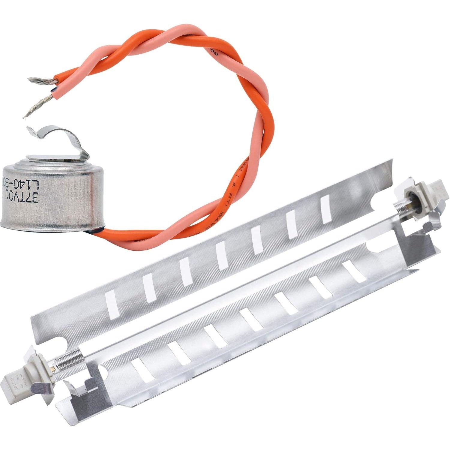 [Lifetime Warranty] WR51X10055 Refrigerator Defrost Heater and WR50X10068 Thermostat Kit â€“ Compatible with GE & Hotpoint Refrigerators - Replaces AP3183311 PS303781 AP3884317 image 0