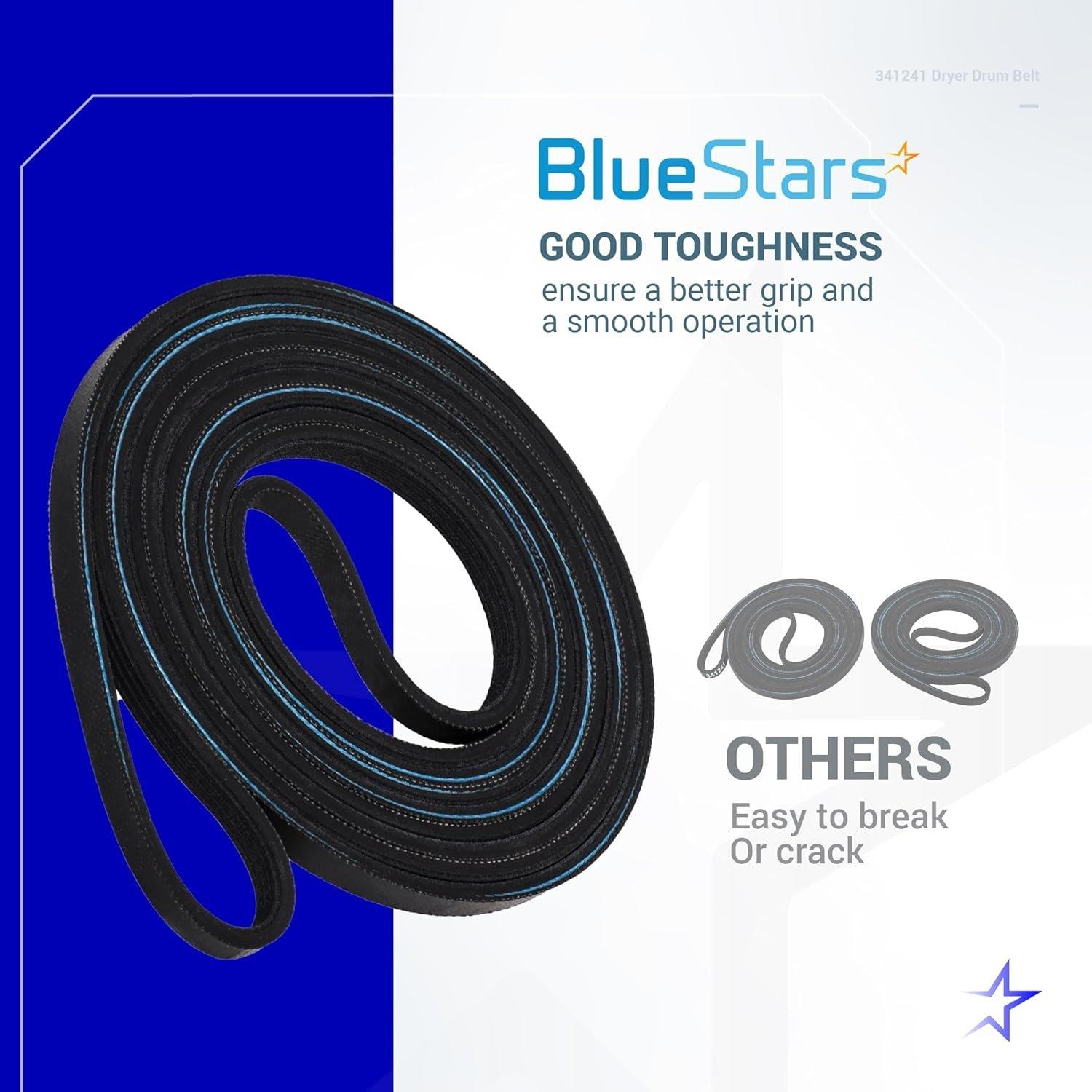 [Lifetime Warranty] 341241 Dryer Drum Belt - Compatible with Whirlpool Kenmore Dryers - Replaces 8066065 AP2946843 W10127457 PS346995 14210003 31531589 31001026 3394651 529597 - Pack of 4 image 7