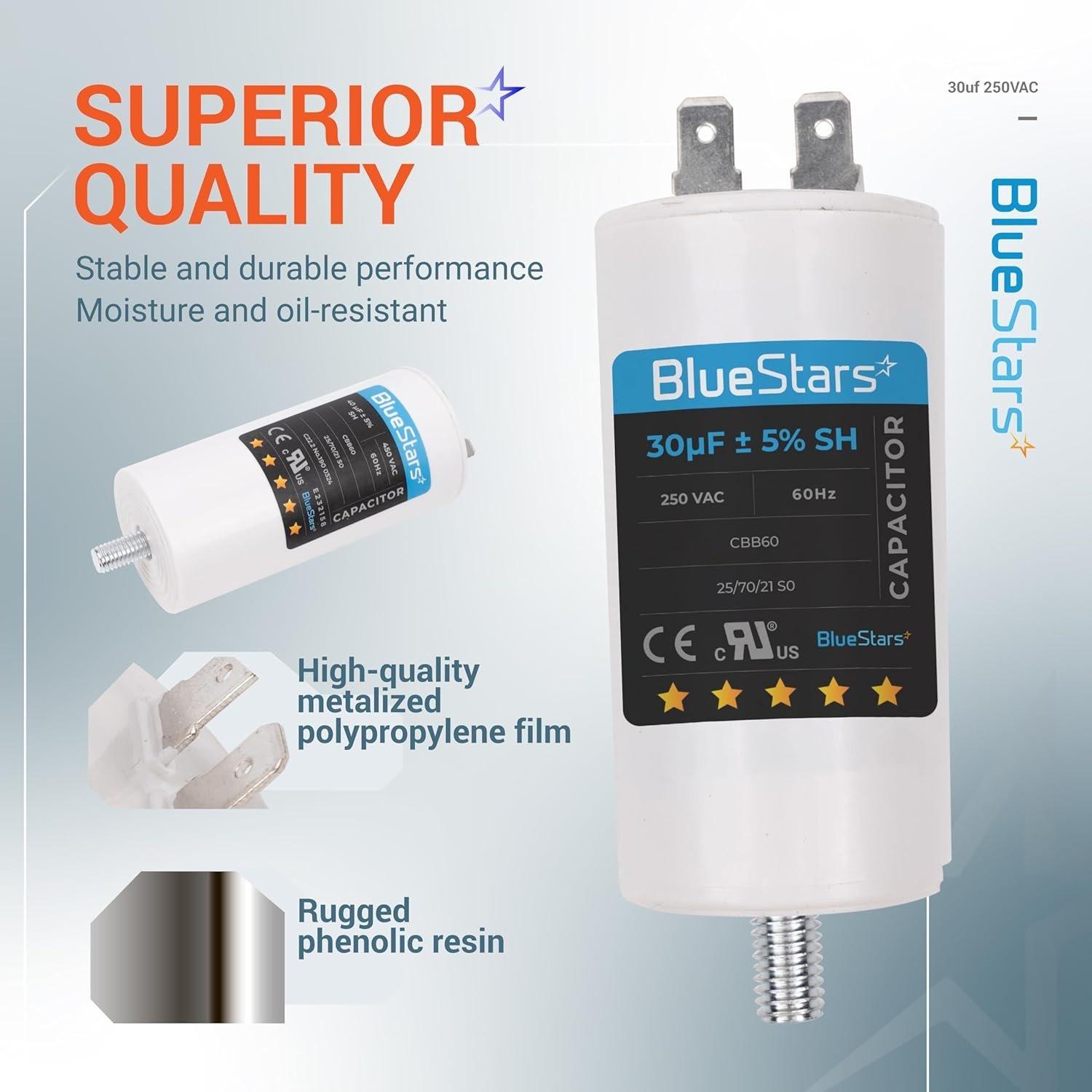 [Lifetime Warranty] 30 uF MFD 250 VAC CBB60 50/60 Hz Run Capacitor with Screw - Fits AC Motors, Electric Motors, Water Pumps image 5
