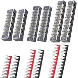 [Lifetime Warranty] 8/10/12 Positions Terminal Strip Blocks 600V 15A - Pack of 6 thumbnail 0