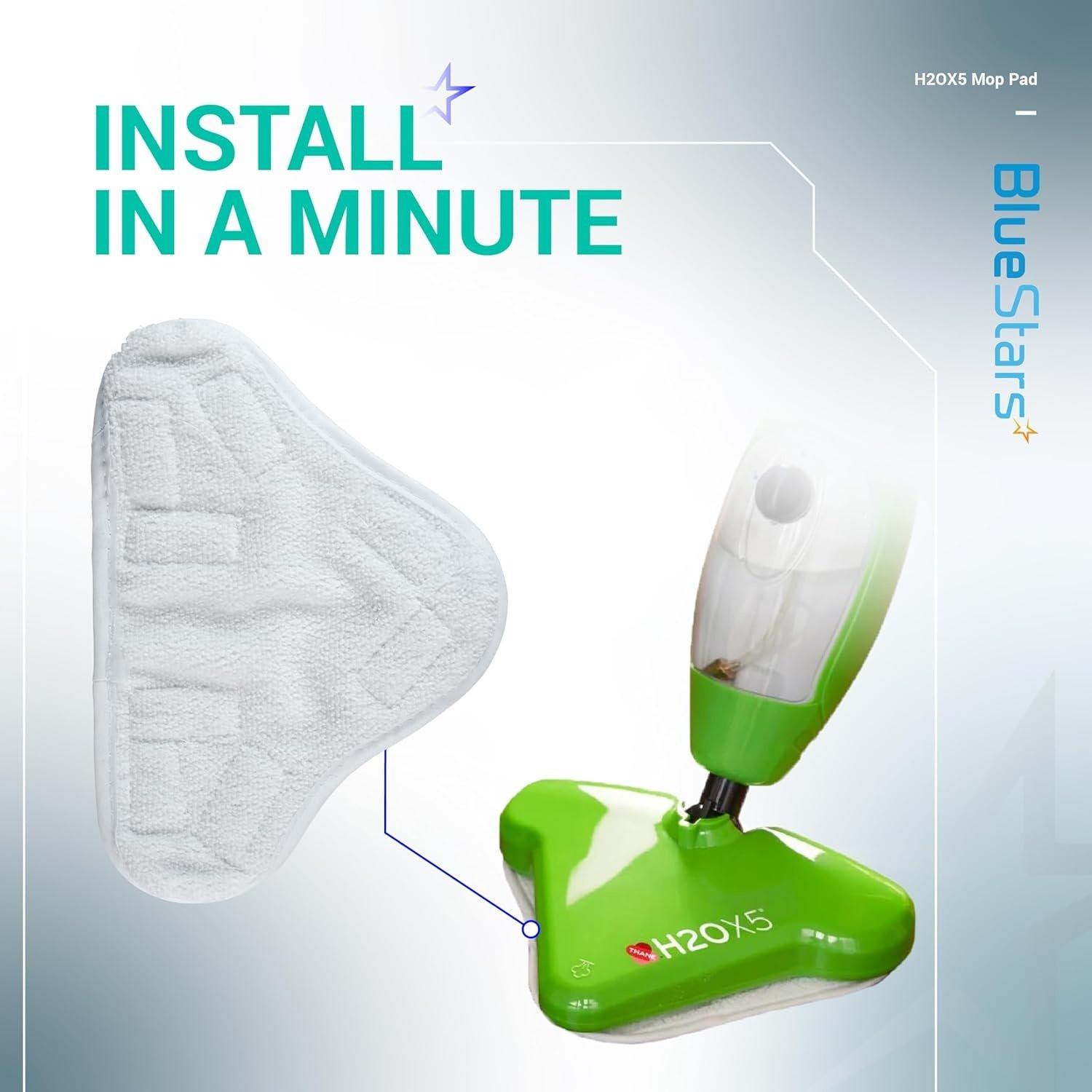 [Lifetime Warranty] H2OX5 Microfiber Steam Mop Pads Replacement - Compatible with H2O H20 Steam Mop X5 - Pack of 10 image 4