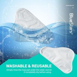 [Lifetime Warranty] H2OX5 Microfiber Steam Mop Pads Replacement - Compatible with H2O H20 Steam Mop X5 - Pack of 10 thumbnail 3