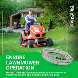 [Lifetime Warranty] Mower Deck Belt M154296 M158131 152.3" x 0.5" thumbnail 1