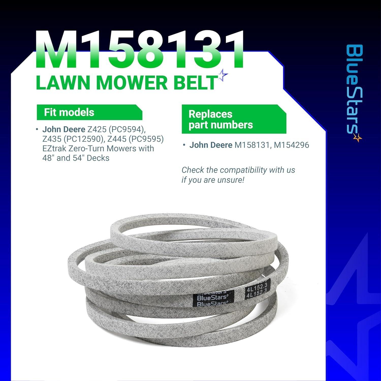 [Lifetime Warranty] Mower Deck Belt M154296 M158131 152.3" x 0.5" image 3
