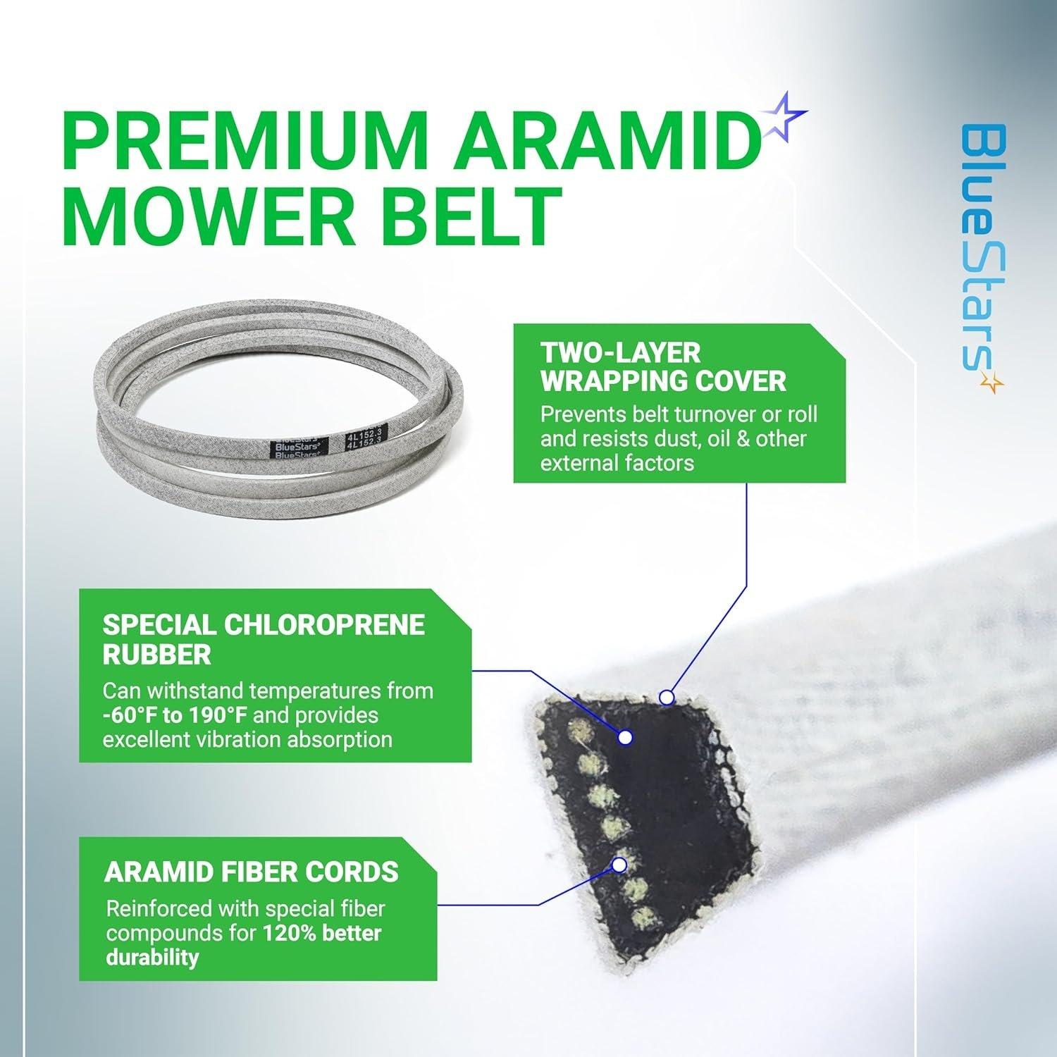 [Lifetime Warranty] Mower Deck Belt M154296 M158131 152.3" x 0.5" image 4