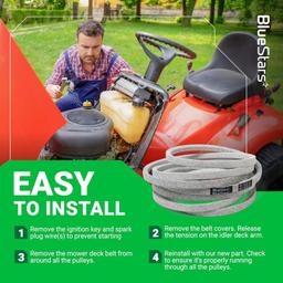 [Lifetime Warranty] Mower Deck Belt M154296 M158131 152.3" x 0.5" thumbnail 7