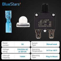 [Lifetime Warranty] 5Amp Thermal Circuit Breaker 125/250V - Pack of 5 thumbnail 1