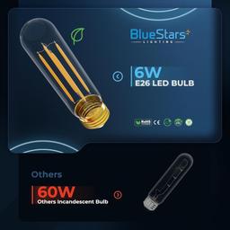 [Lifetime Warranty] 6-pack (Christmas Decoration) T10 Tubular LED Light Bulbs T30 E26 Medium Base thumbnail 7