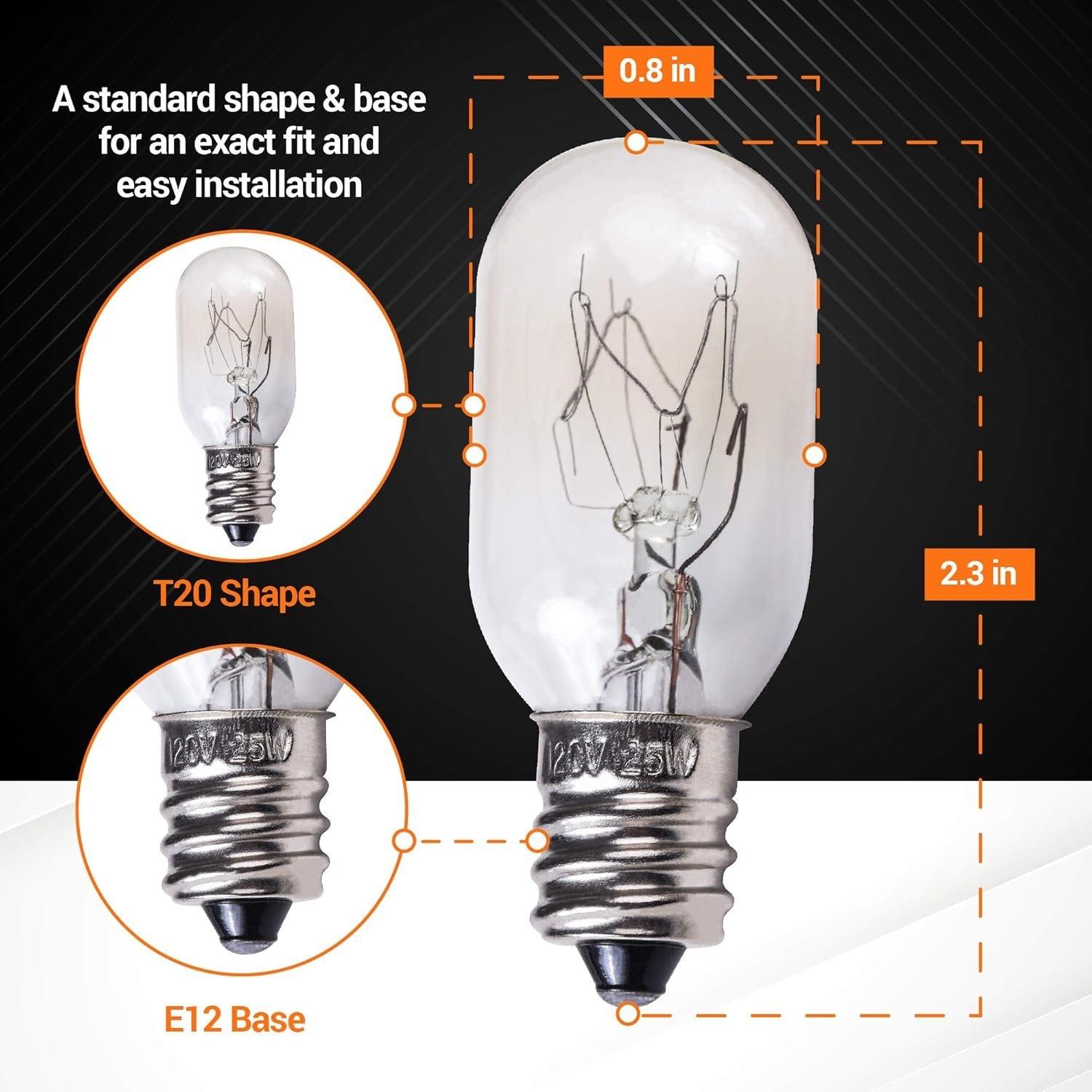[Lifetime Warranty] E12 T20 25W Incandescent Bulbs Salt Lamp 120V - Pack of 14 image 4