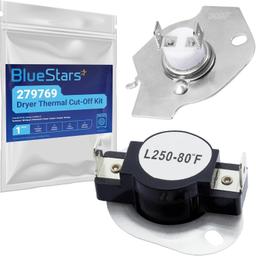 [Lifetime Warranty] 279769 Dryer Thermal Cut-Off Kit Replacement - Compatible with Whirpool & Kenmore Dryers - Replaces 3389946 3398671 3977394 695563 AP3094224 3390291 thumbnail 0