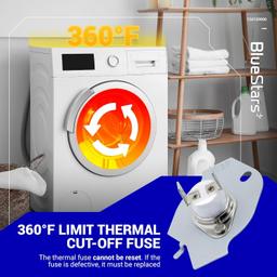 [Lifetime Warranty] 279769 Dryer Thermal Cut-Off Kit Replacement - Compatible with Whirpool & Kenmore Dryers - Replaces 3389946 3398671 3977394 695563 AP3094224 3390291 thumbnail 6