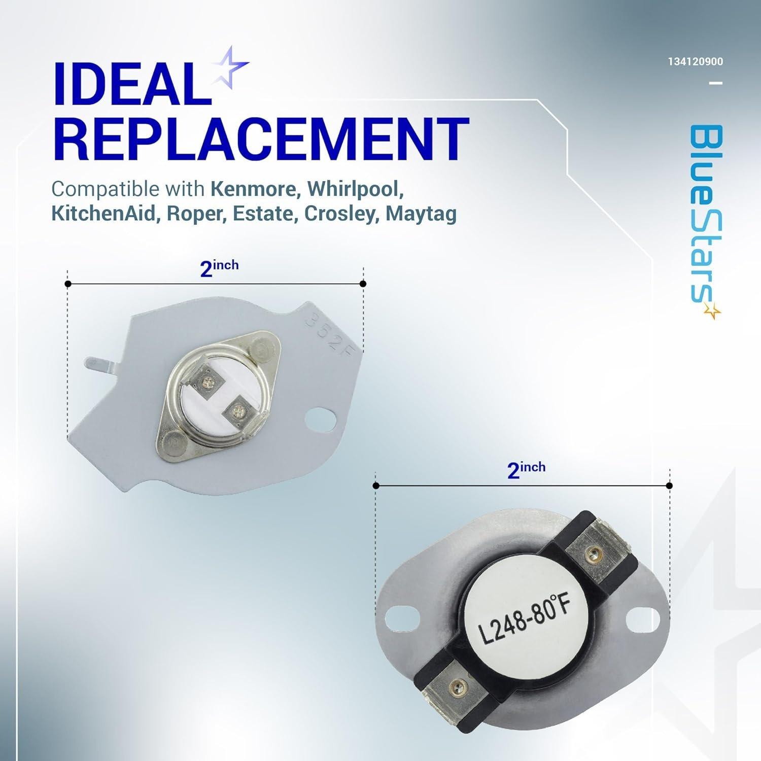 [Lifetime Warranty] 279769 Dryer Thermal Cut-Off Kit Replacement - Compatible with Whirpool & Kenmore Dryers - Replaces 3389946 3398671 3977394 695563 AP3094224 3390291 image 3