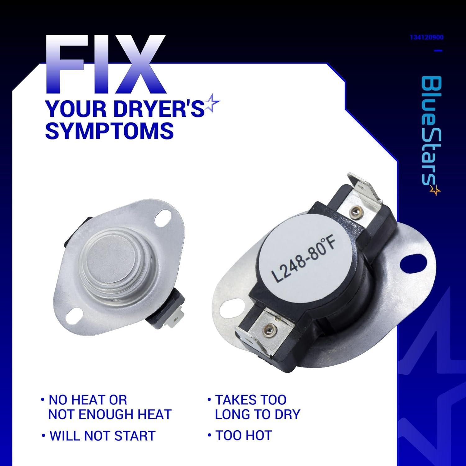 [Lifetime Warranty] 279769 Dryer Thermal Cut-Off Kit Replacement - Compatible with Whirpool & Kenmore Dryers - Replaces 3389946 3398671 3977394 695563 AP3094224 3390291 image 2