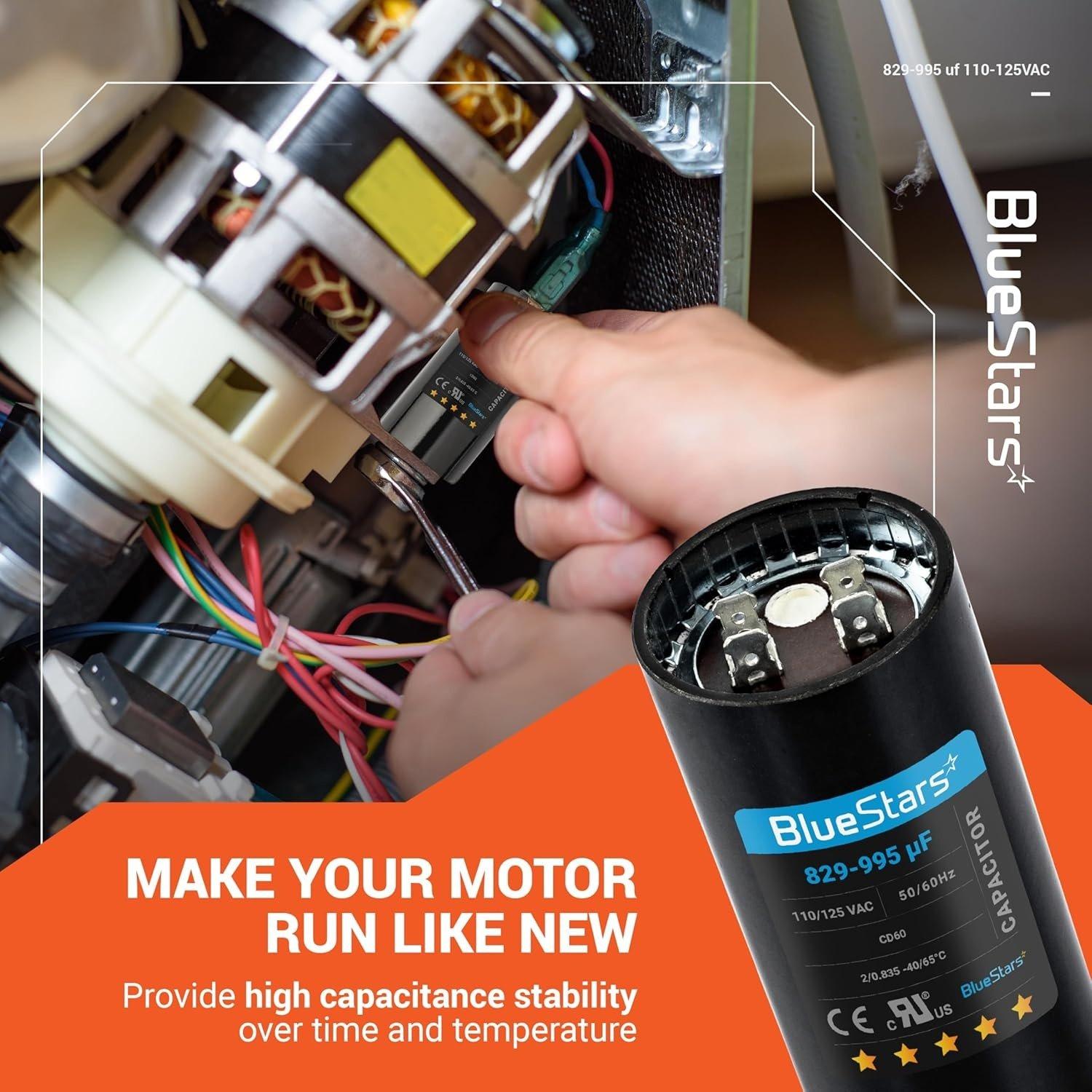 [Lifetime Warranty] [UL Certified] 829-995 uF MFD 110-125 VAC ±20% Round Motor Start Capacitor 50/60 Hz - Replaces 6FLL8, PMJ829 image 2