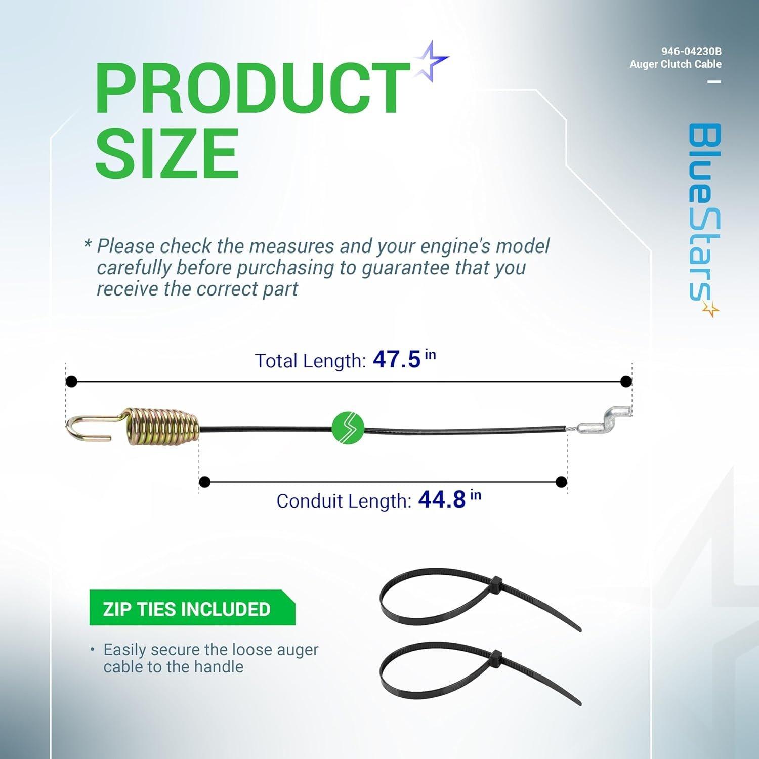 [Lifetime Warranty] 946-04230B Auger Clutch Cable - Pack of 2 image 6