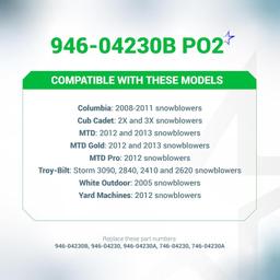 [Lifetime Warranty] 946-04230B Auger Clutch Cable - Pack of 2 thumbnail 1