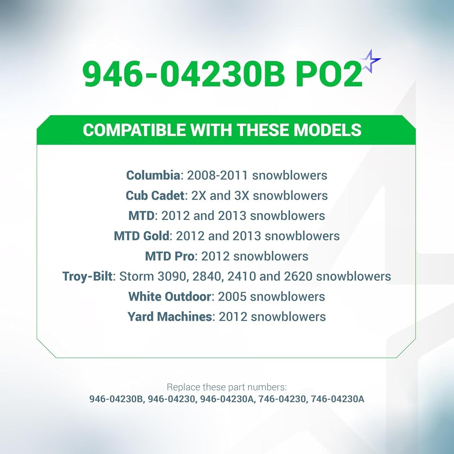 [Lifetime Warranty] 946-04230B Auger Clutch Cable - Pack of 2 image 1