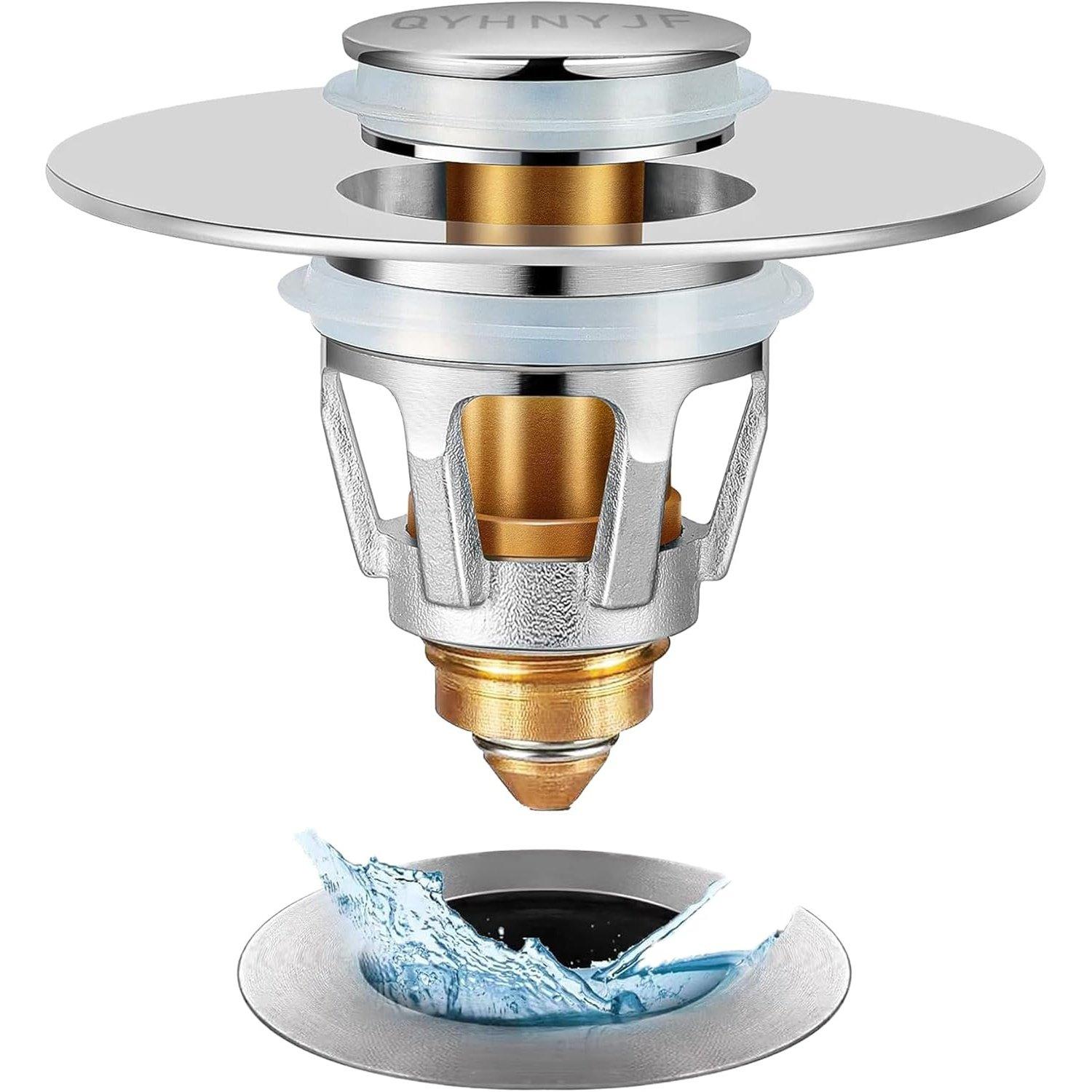 [Lifetime Warranty] Pop-up Spring Core Drain Stopper for Bathroom Sink image 0