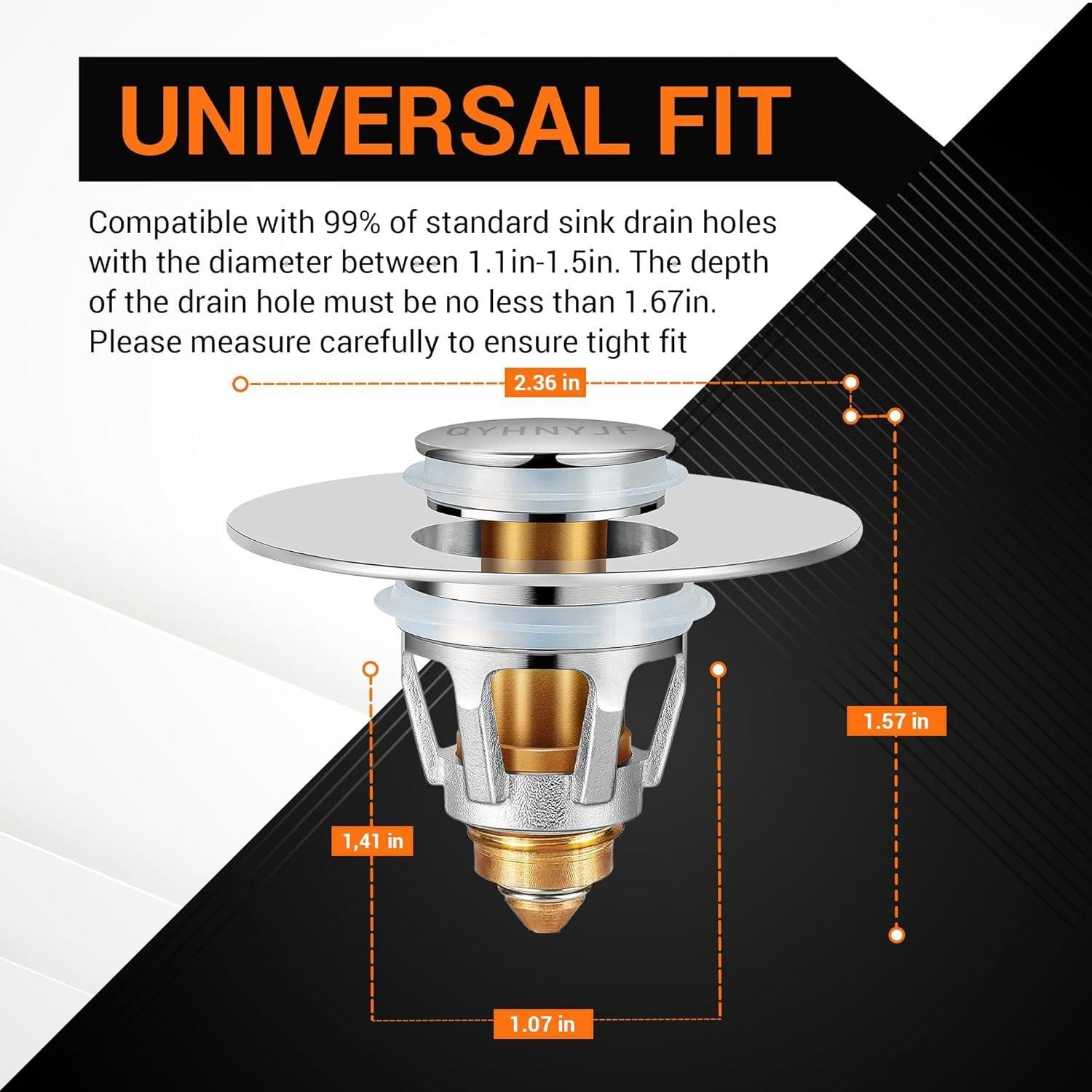 [Lifetime Warranty] Pop-up Spring Core Drain Stopper for Bathroom Sink image 2