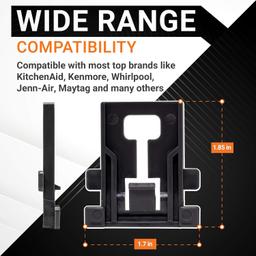 [Lifetime Warranty] W10195840 Dishwasher Rack Adjuster Positioner - Compatible with Whirlpool Kenmore KitchenAid Dishwashers - Replaces WPW10195840 PS11750093 1872228 - Pack of 2 thumbnail 2