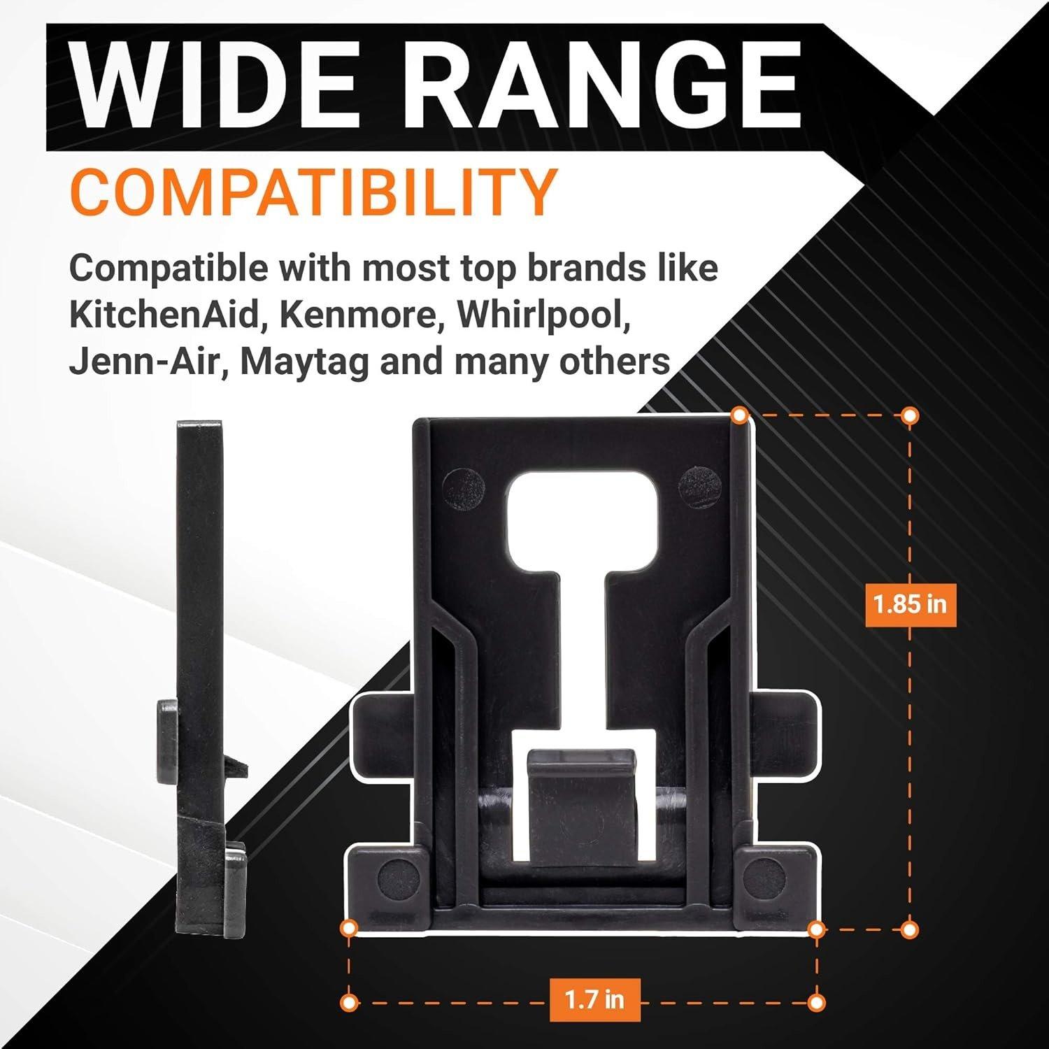 [Lifetime Warranty] W10195840 Dishwasher Rack Adjuster Positioner - Compatible with Whirlpool Kenmore KitchenAid Dishwashers - Replaces WPW10195840 PS11750093 1872228 - Pack of 2 image 2