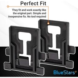 [Lifetime Warranty] W10195840 Dishwasher Rack Adjuster Positioner - Compatible with Whirlpool Kenmore KitchenAid Dishwashers - Replaces WPW10195840 PS11750093 1872228 - Pack of 2 thumbnail 3