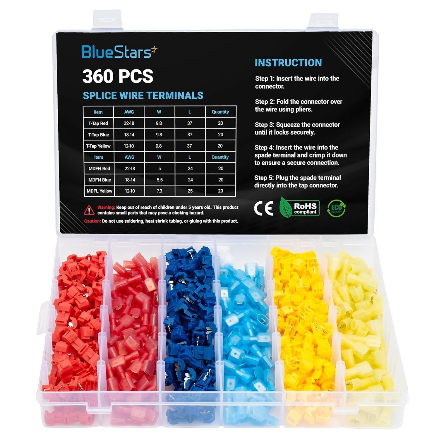 [Lifetime Warranty] 360 PCS T-Tap Splice Wire Terminals and image 0
