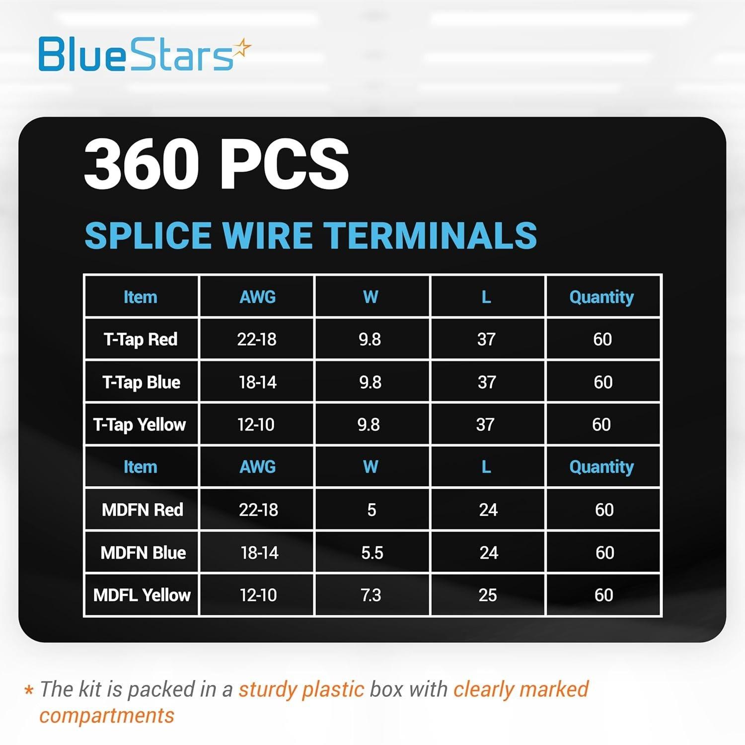 [Lifetime Warranty] 360 PCS T-Tap Splice Wire Terminals and image 1