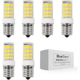 [Lifetime Warranty] 5W E17 LED Bulb 8206232A Dimmable LED Light Bulbs, 6000K Cold Daylight, 40W Equivalent, 75V-130V, 400 lumens for Refrigerator Microwave and Range Hood - Pack of 6 thumbnail 0