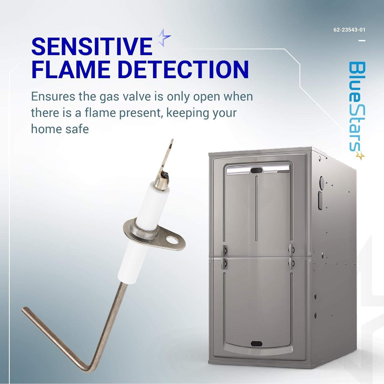 [Lifetime Warranty] 62-23543-01 Furnace Flame Sensor - Pack of 2 image 1