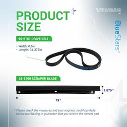 99-9313 Rubber Paddles 133-5585 Scraper Blade 121-6622 Drive Belt and Hardware Kits thumbnail 3