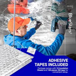 [Lifetime Warranty] 16-pack Double Bubble Insulation Panel (24 x 48 in) with Adhesive Tape thumbnail 3