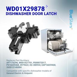 [Lifetime Warranty] WD01X29878 Dishwasher Door Latch - Compatible with GE Hotpoint Dishwasher - Replaces WD01X27701 4979622 PD00072017 AP7176296 PS16659468 EAP16659468 265D1214G004 EG-380944 thumbnail 1