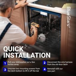 [Lifetime Warranty] WD01X29878 Dishwasher Door Latch - Compatible with GE Hotpoint Dishwasher - Replaces WD01X27701 4979622 PD00072017 AP7176296 PS16659468 EAP16659468 265D1214G004 EG-380944 thumbnail 7